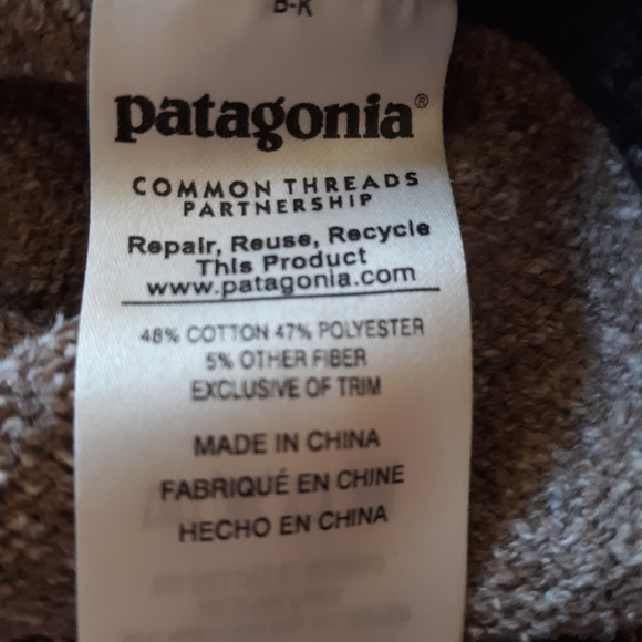 Patagonia Womens VNeck Poncho Pockets Cotton/Poly Blend Size M/L EUC - Picture 5 of 5